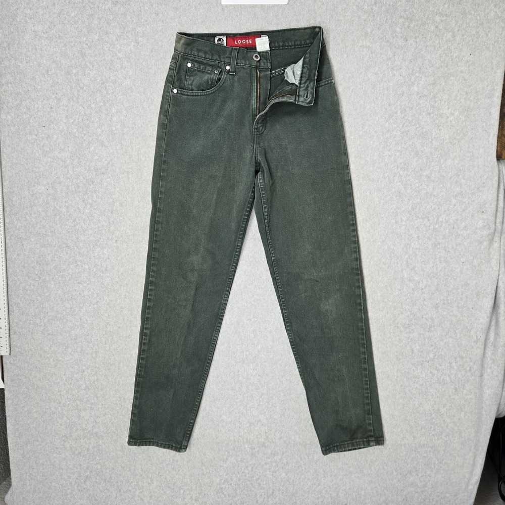 VINTAGE Levi's Silvertab Junior Jeans 3 JR. M 90s USA Green Denim Loose